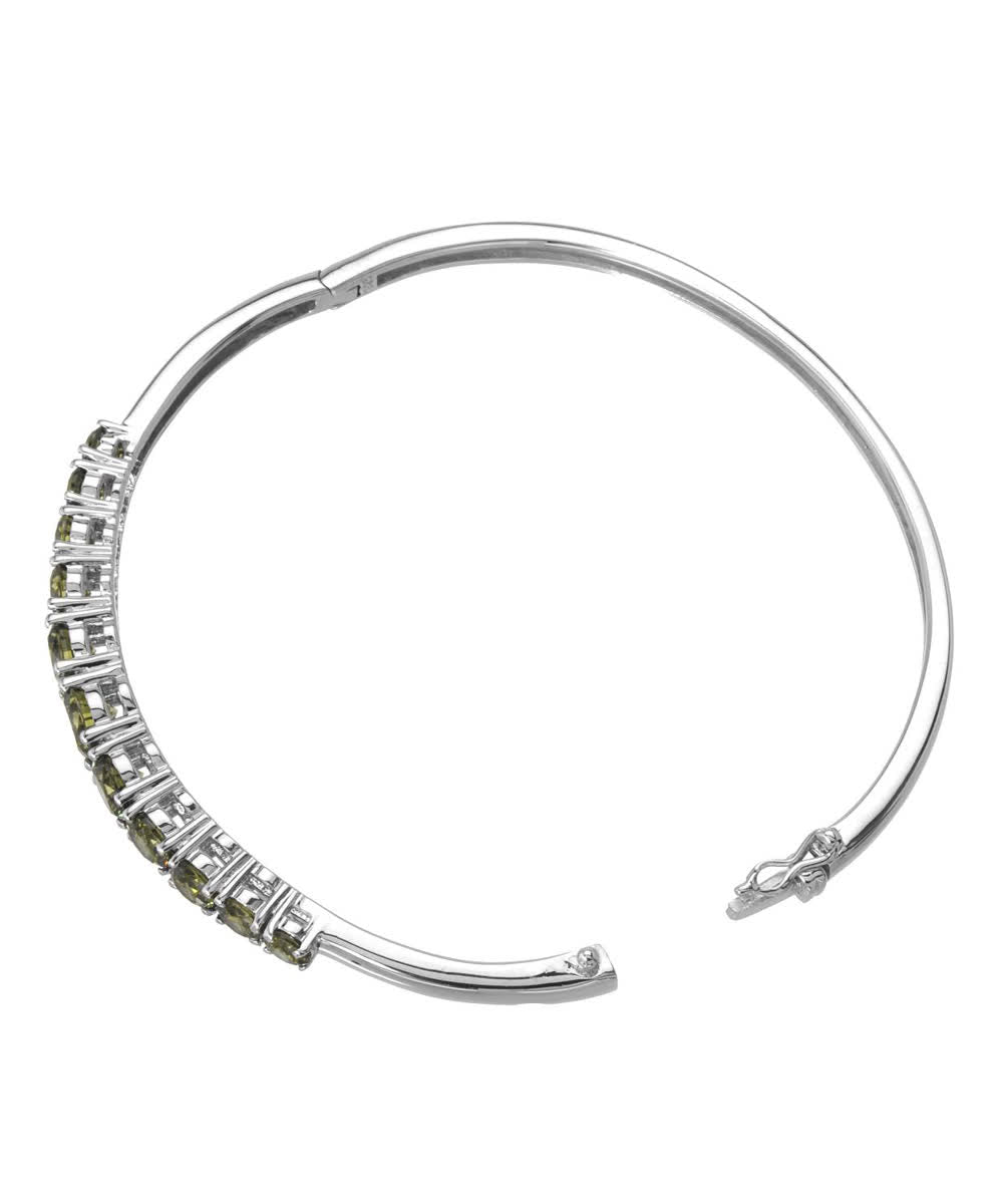 McCarney & J Olive Cubic Zirconia Rhodium Plated 925 Sterling Silver Bangle Bracelet View 2