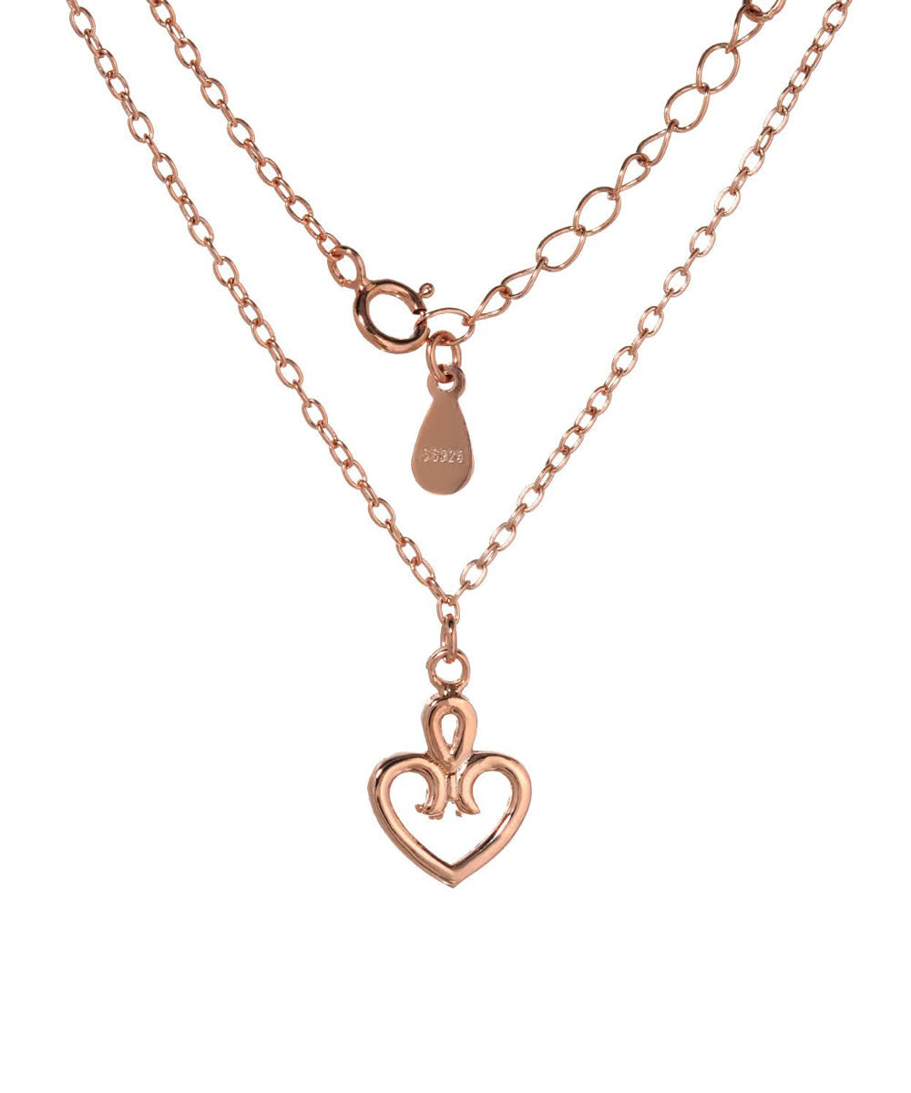 McCarney & J Brilliant Cut Cubic Zirconia 14k Gold Plated 925 Sterling Silver Heart Pendant With Chain View 2