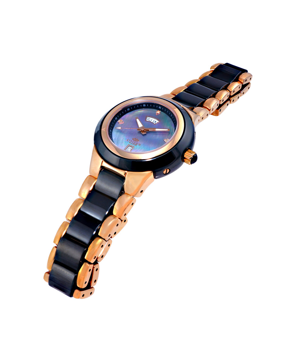 Oniss Model On435-Lrg/Bk Watch With Diamond - Swiss Quartz Movement View 2