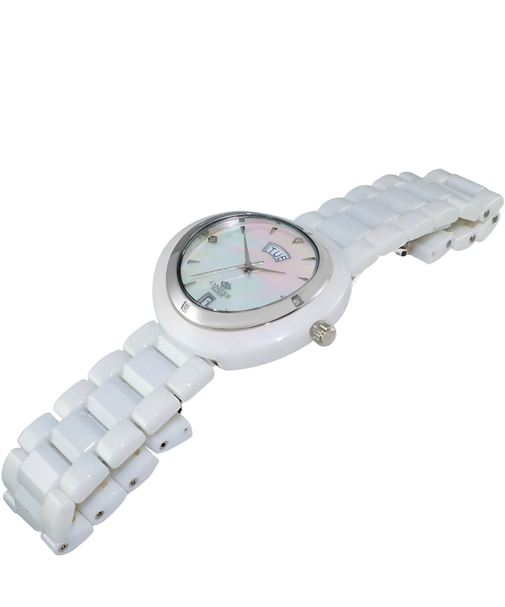 Oniss Model On609-L/Wt Watch With Diamond - Quartz Movement View 2