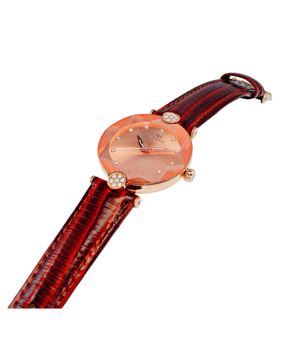 Oniss Model On8776-Lrgrg Watch With Crystal - Swiss Quartz Movement View 2