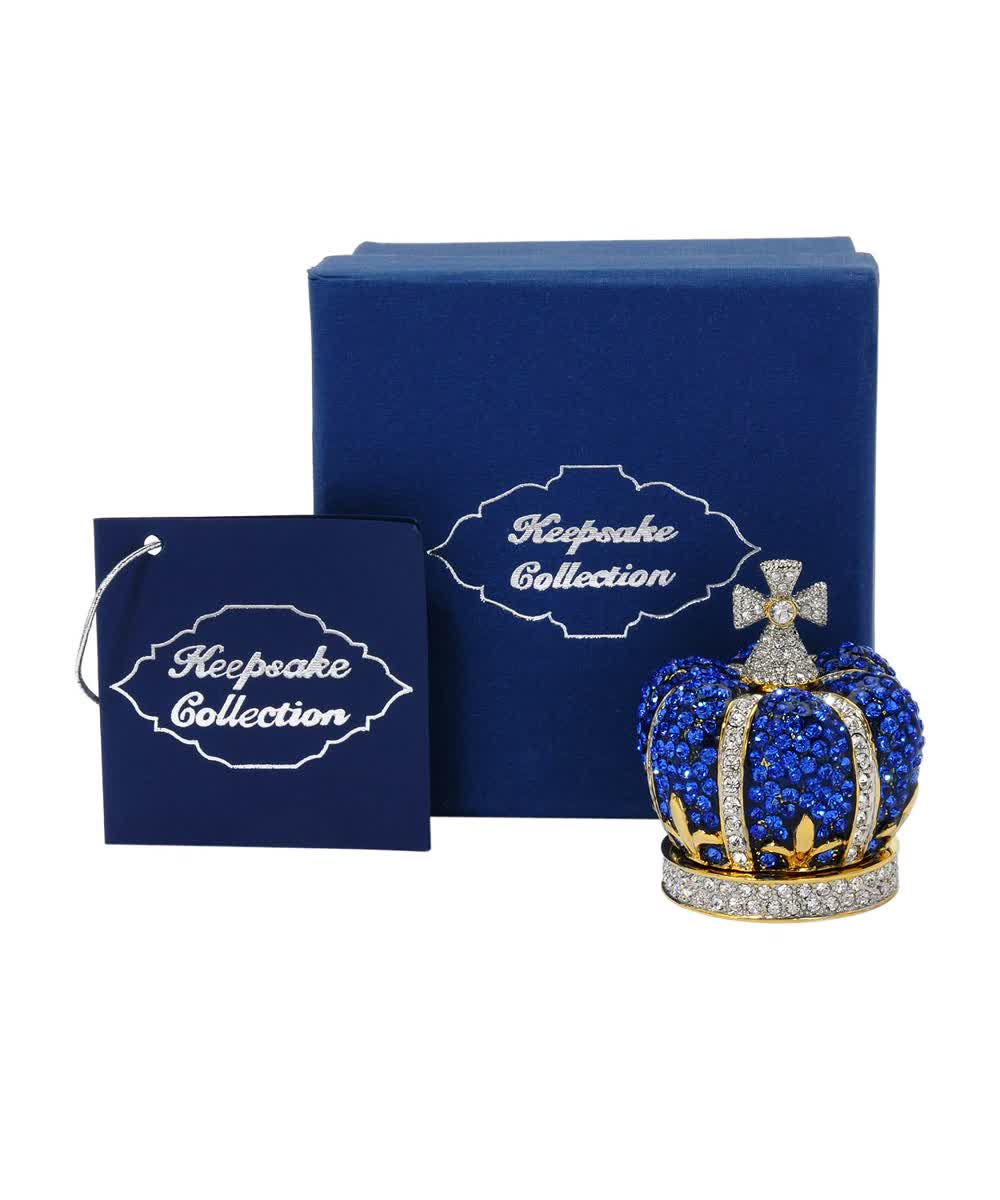 Dazzlers Multi-Color Crystal & Enamel Crown Collectible Jewelry Box View 2