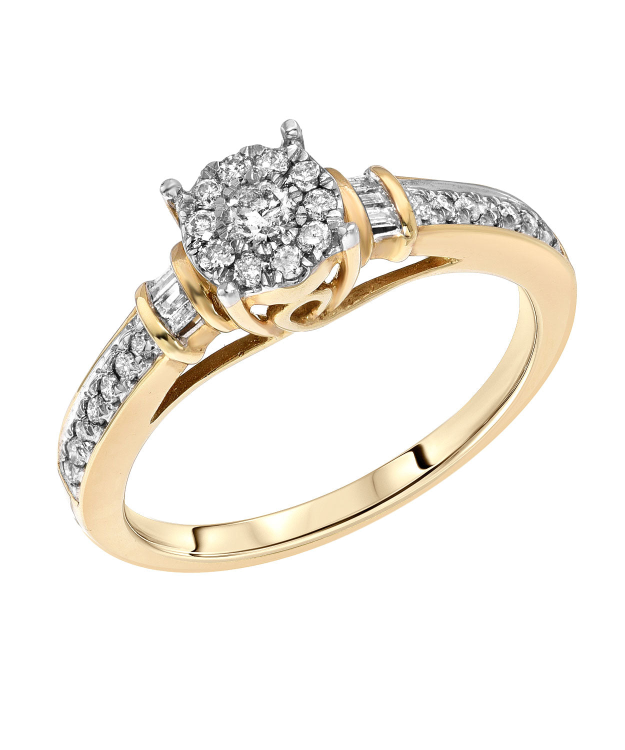 0.36 ctw Diamond 10k Yellow Gold Promise Ring View 1