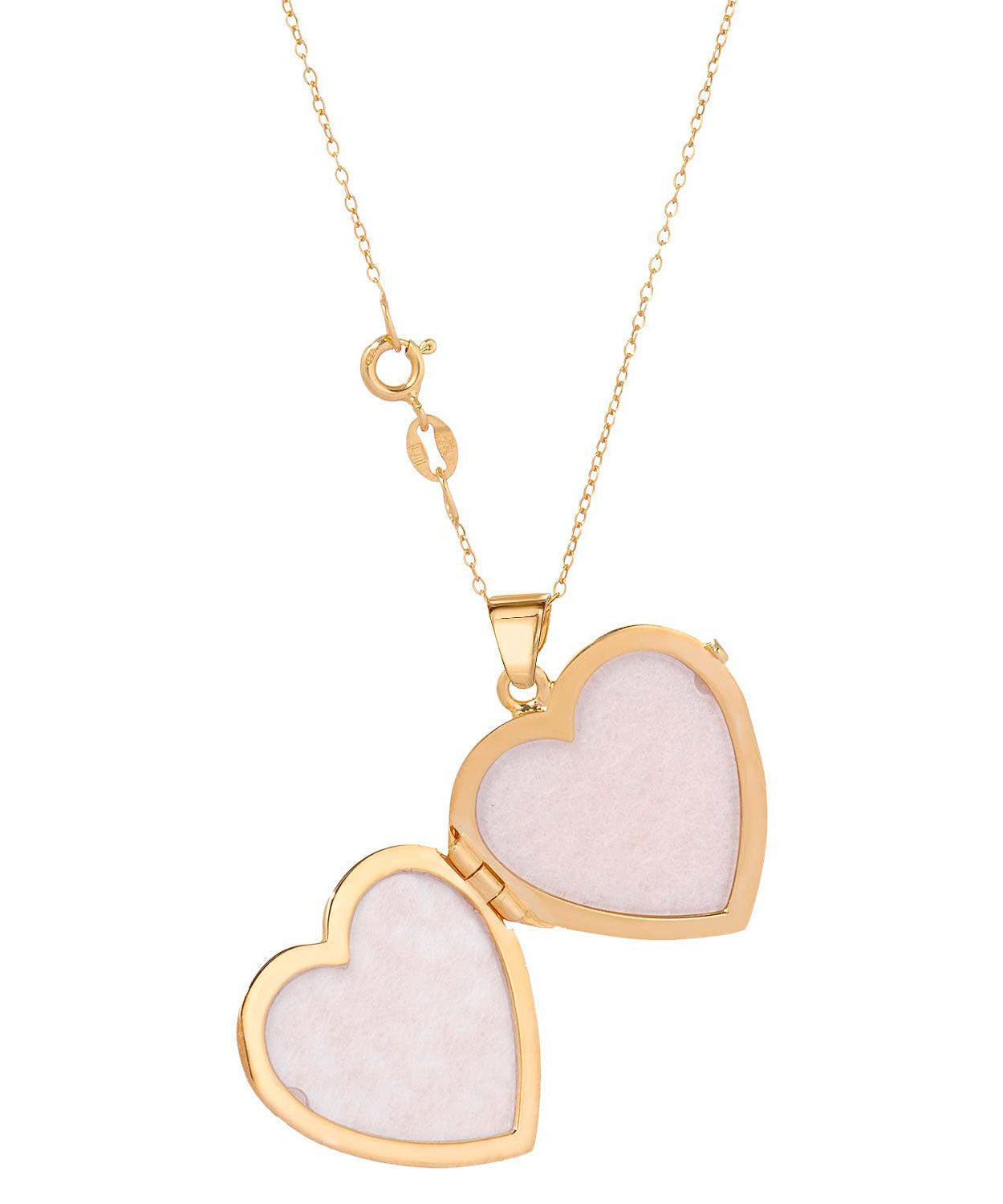 Patterns of Love Collection 14k Gold Plated 925 Sterling Silver Heart Locket Pendant With Chain - Made in Italy View 2