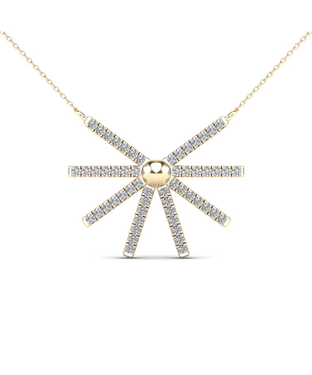 Le Petit Collection Diamond 10k Yellow Gold Dainty Necklace View 1
