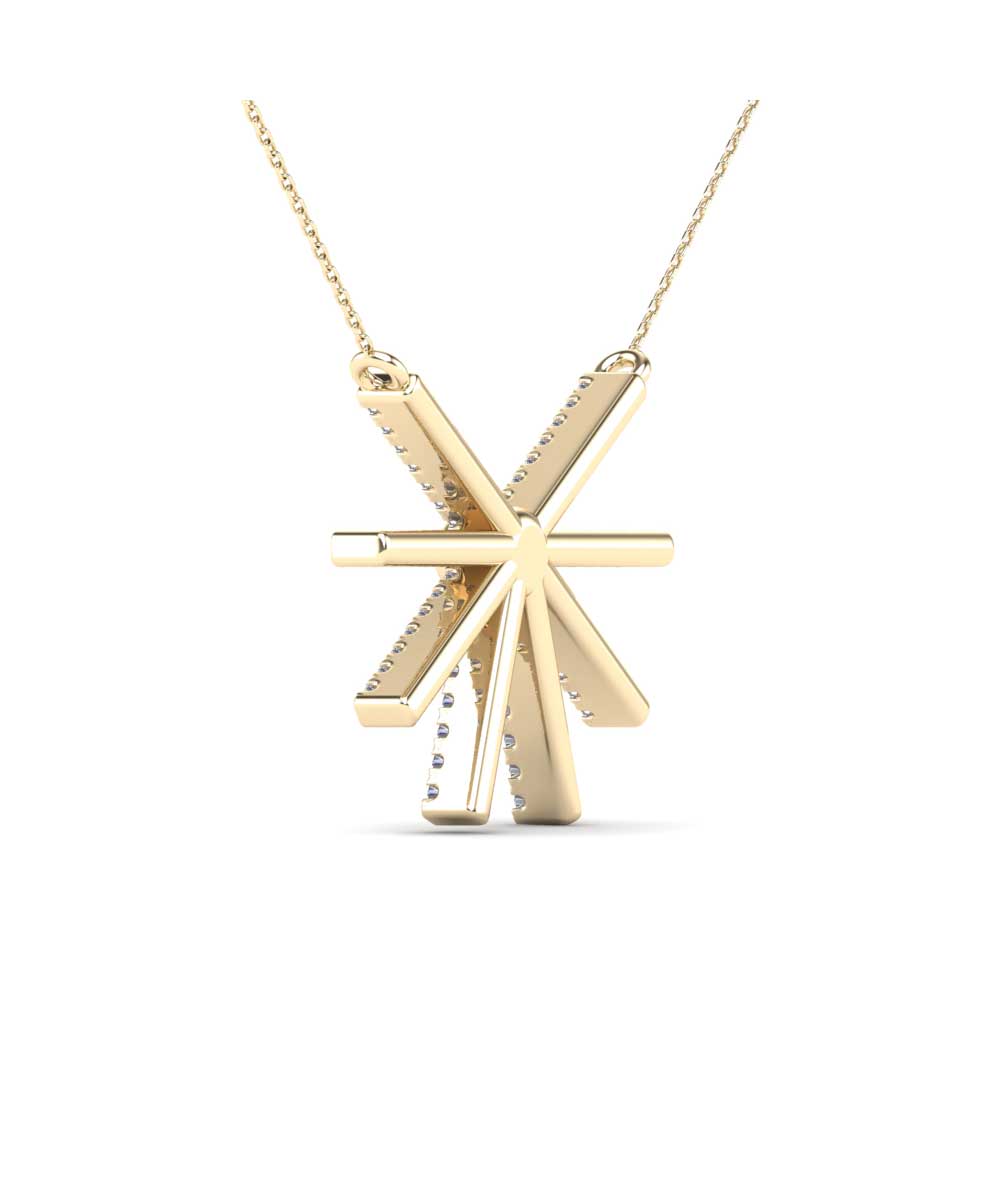 Le Petit Collection Diamond 10k Yellow Gold Dainty Necklace View 3