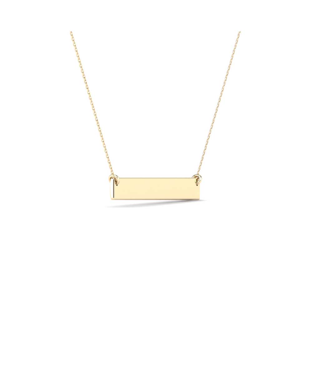 Le Petit Collection Diamond 10k Yellow Gold Cross Bar Necklace View 3