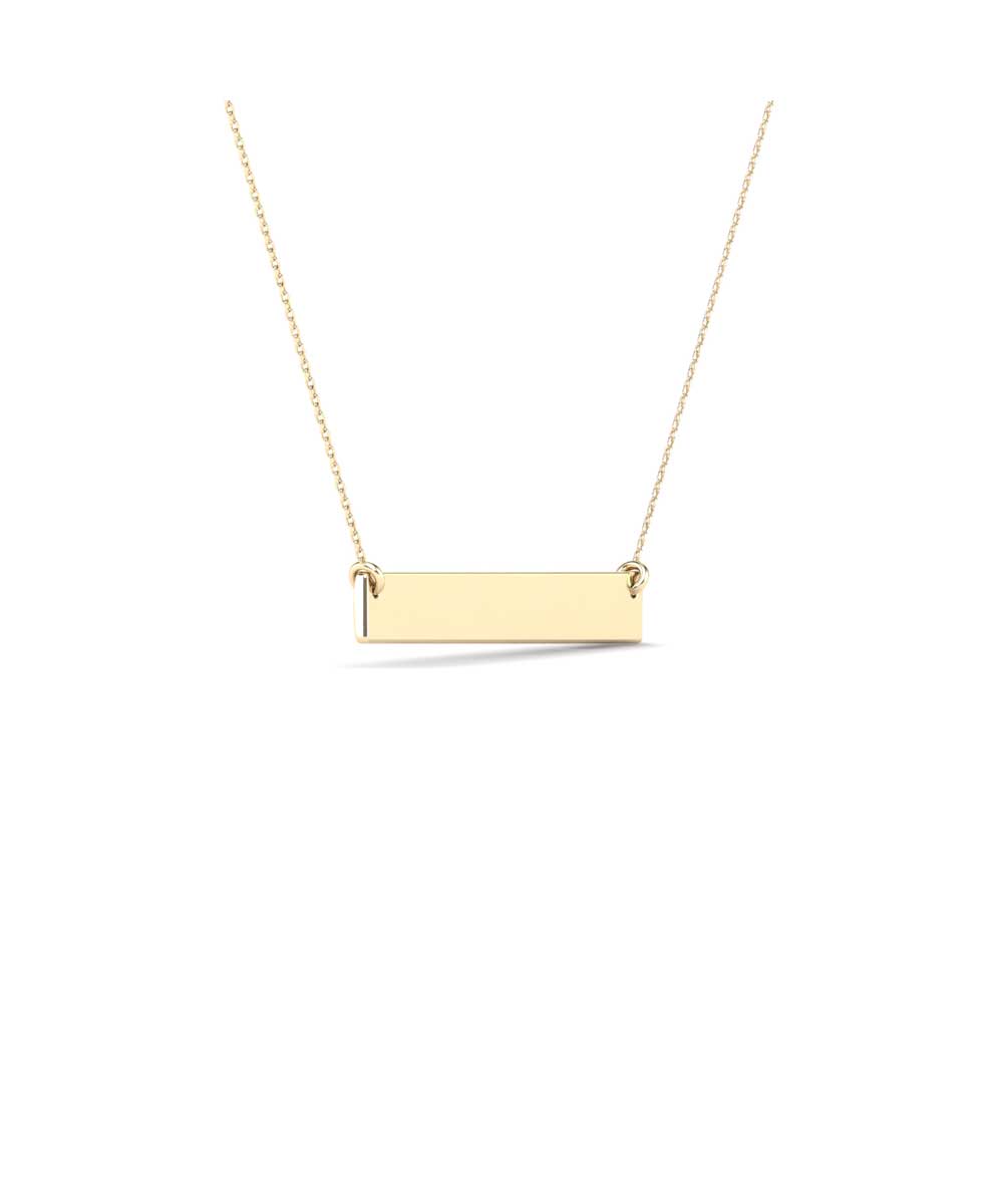 Le Petit Collection Diamond 10k Yellow Gold Cross Bar Necklace View 3