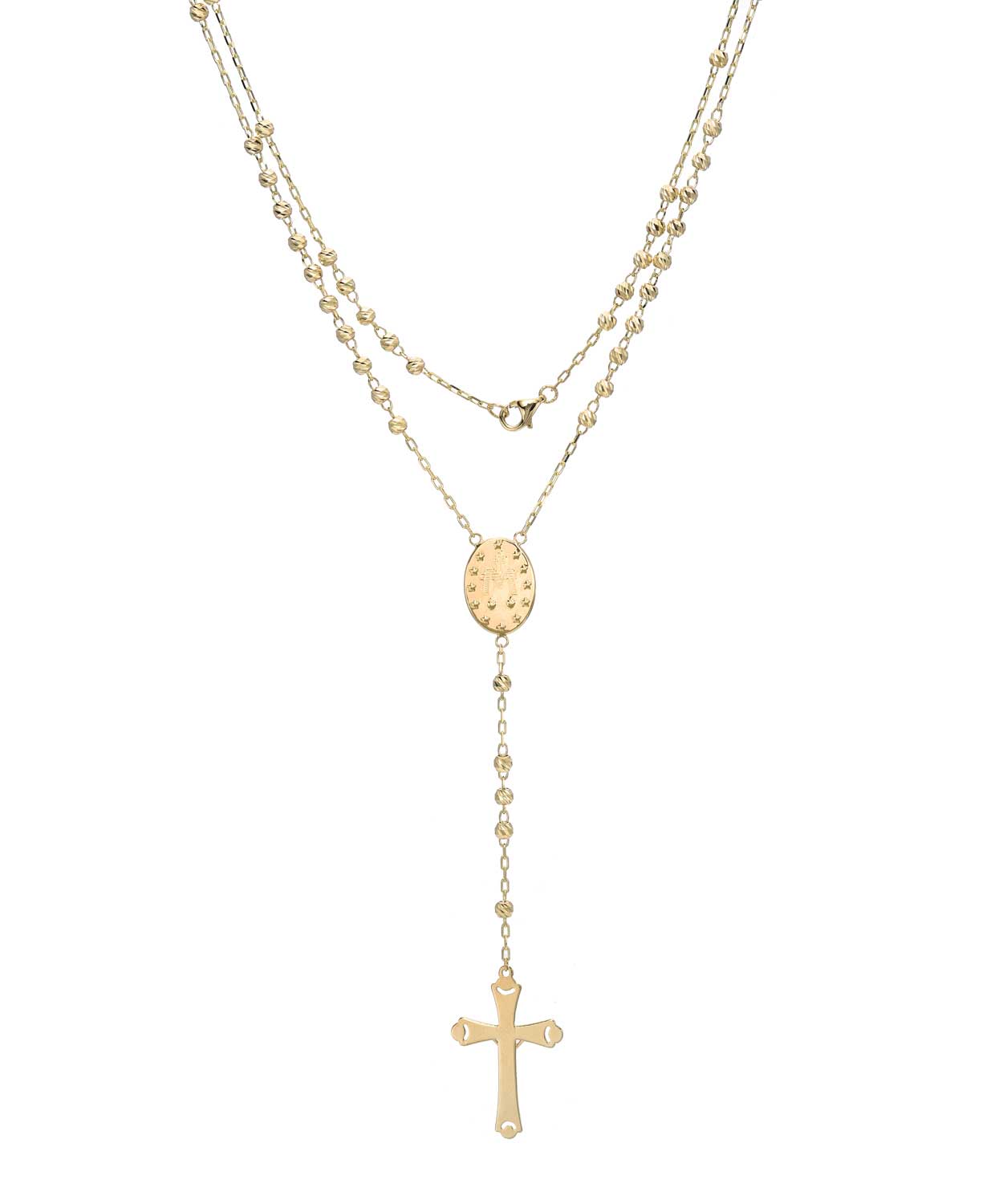 14k Gold Rosary Necklace View 3