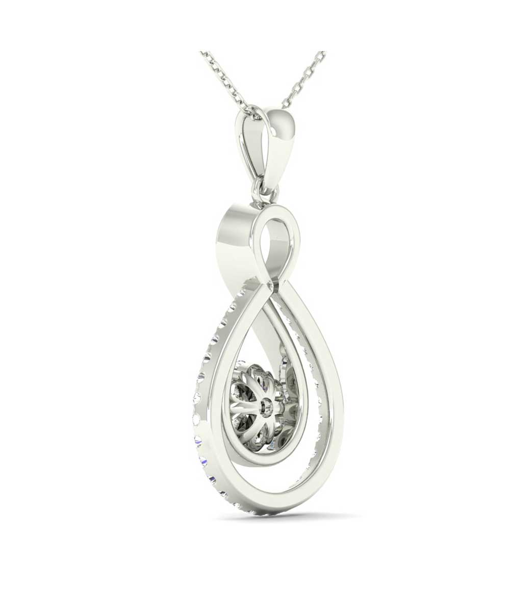 0.32 ctw Diamonds 14k White Gold Infinity Pendant With Chain View 3