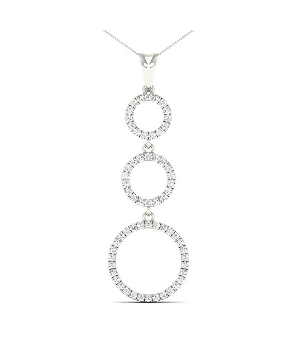 0.24 ctw Diamond 14k Gold Dainty Pendant With Chain View 1