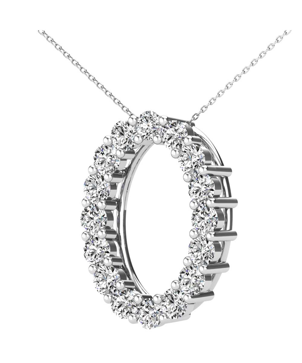 Le Petit Collection 0.36 ctw Diamond 14k Gold Oval Pendant With Chain View 2