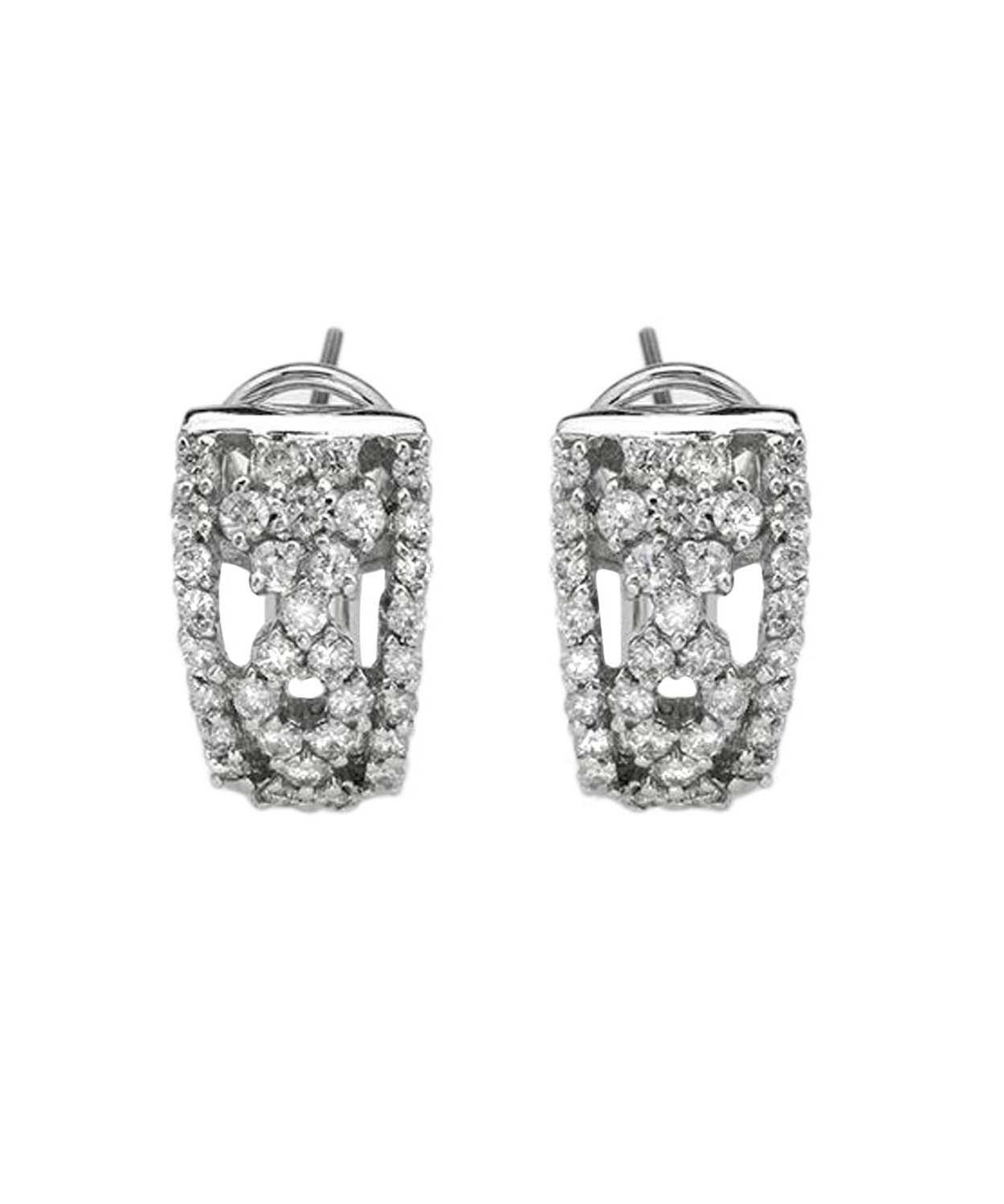 1.16 ctw Diamond 18k White Gold Fashion Earrings View 1