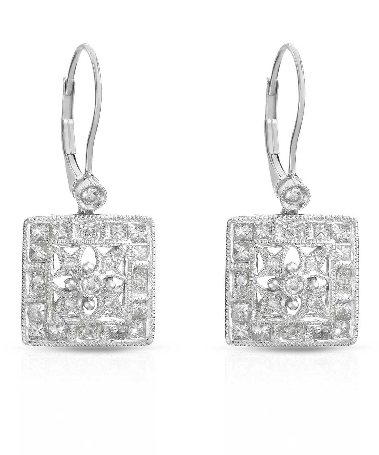1.37 ctw Diamond 14k Gold Fashion Drop Earrings View 1