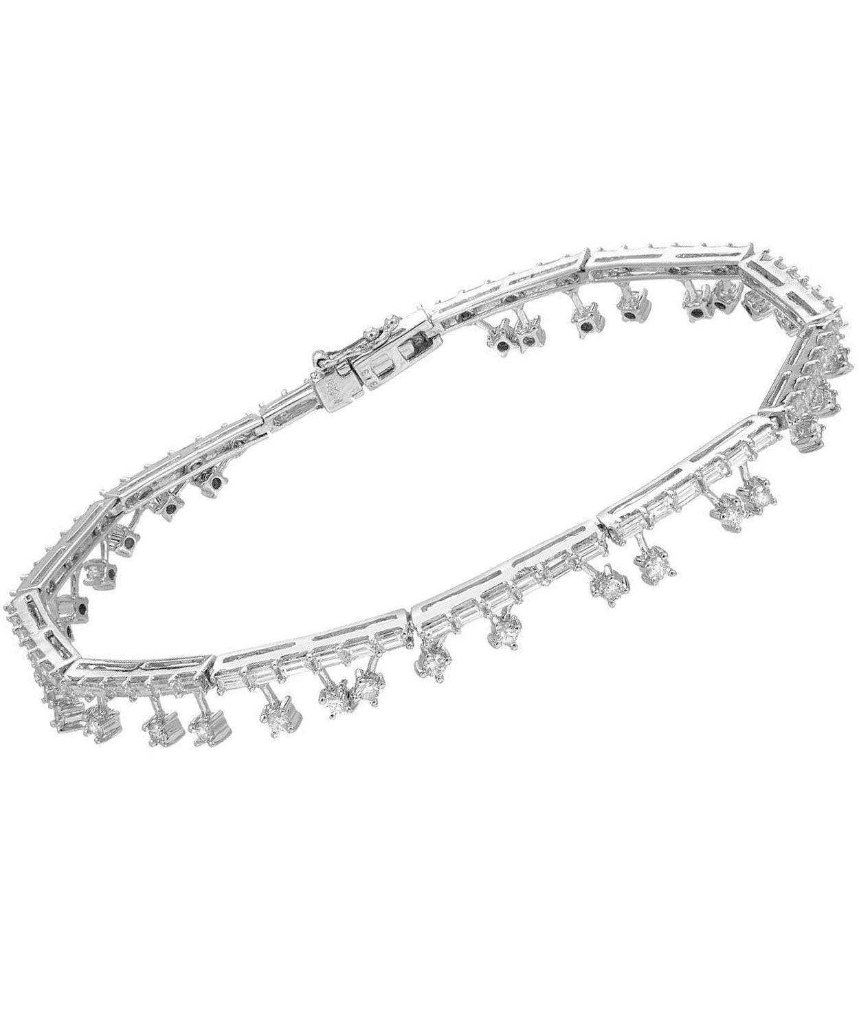 Signature Collection 3.13 ctw Diamond 18k Gold Fashion Link Bracelet View 1