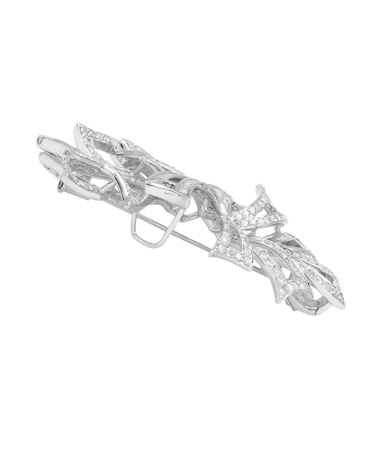 Allure Collection 5.07 ctw Diamond 18k White Gold Statement Brooch View 3