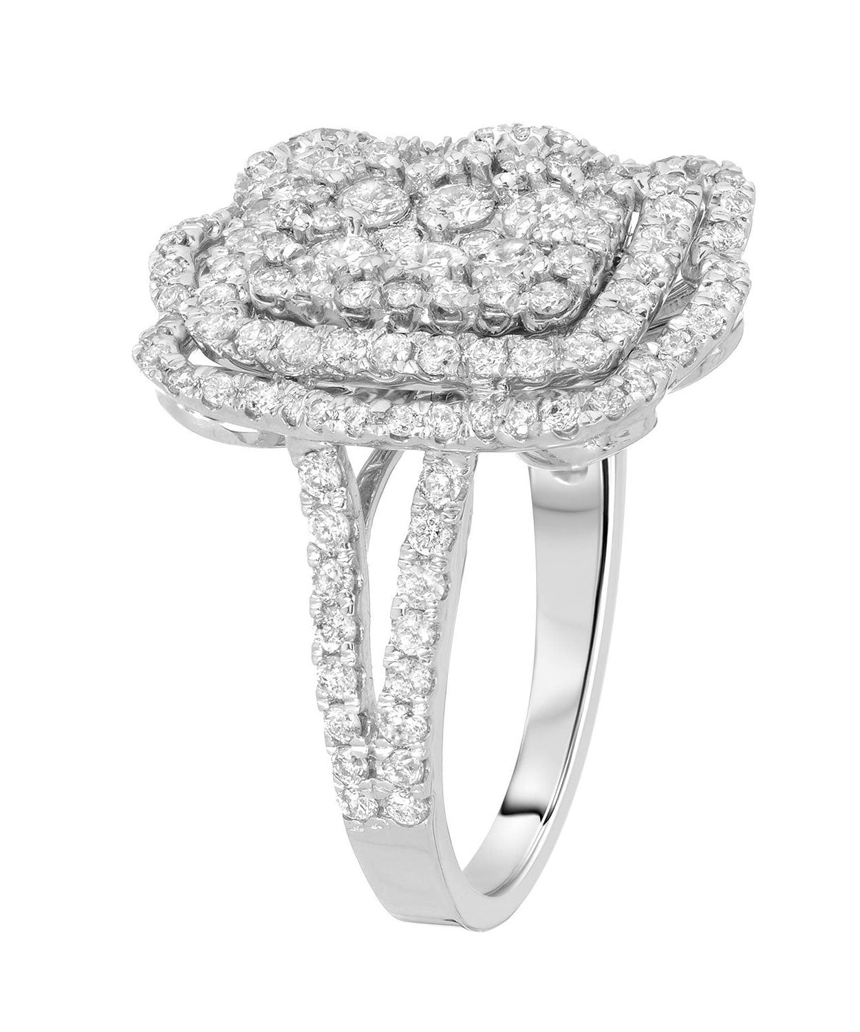 Signature Collection 1.50 ctw Diamond 14k White Gold Statement Right Hand Ring View 2