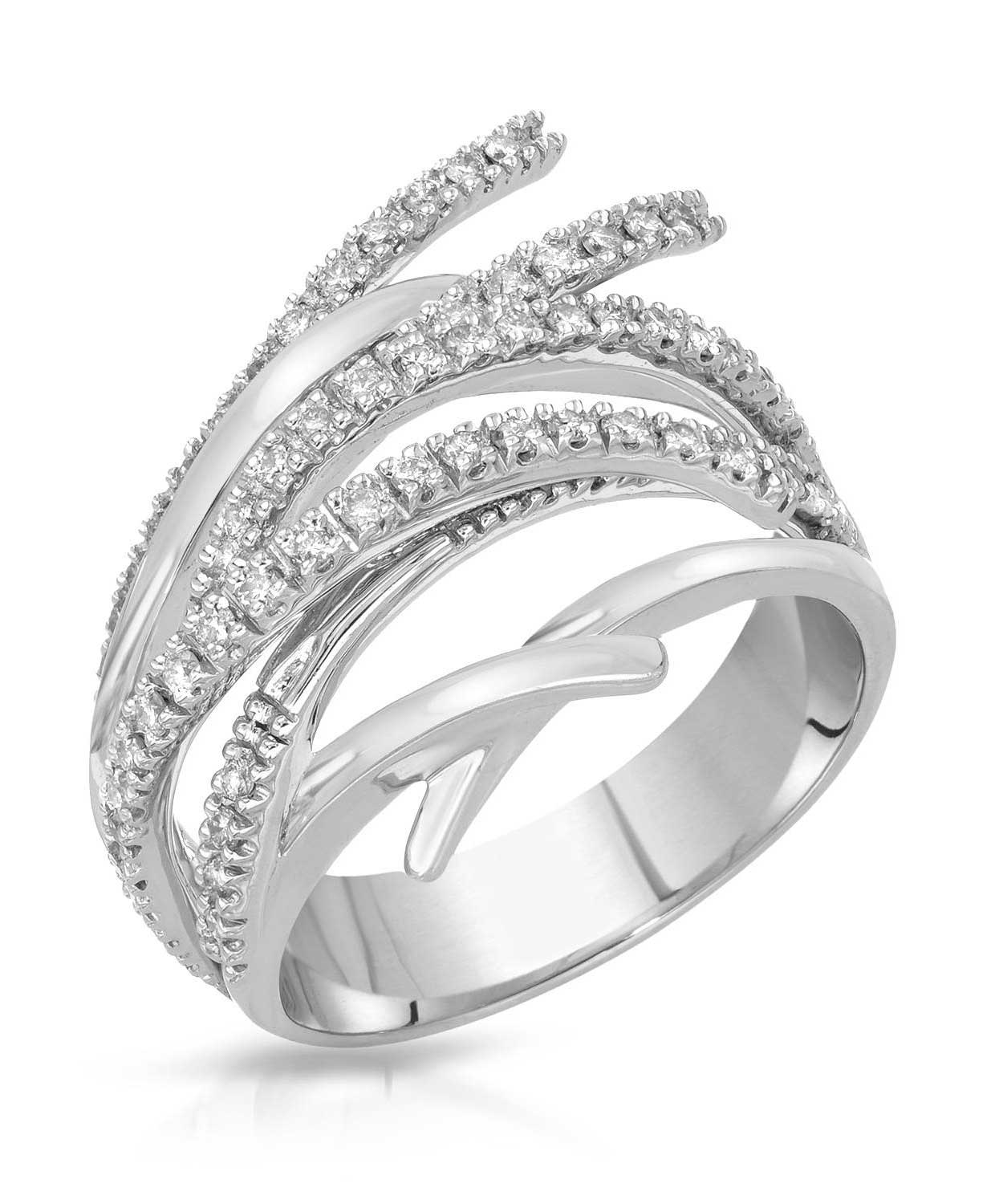Allure Collection 0.67 ctw Diamond 14k White Gold Contemporary Ring View 1