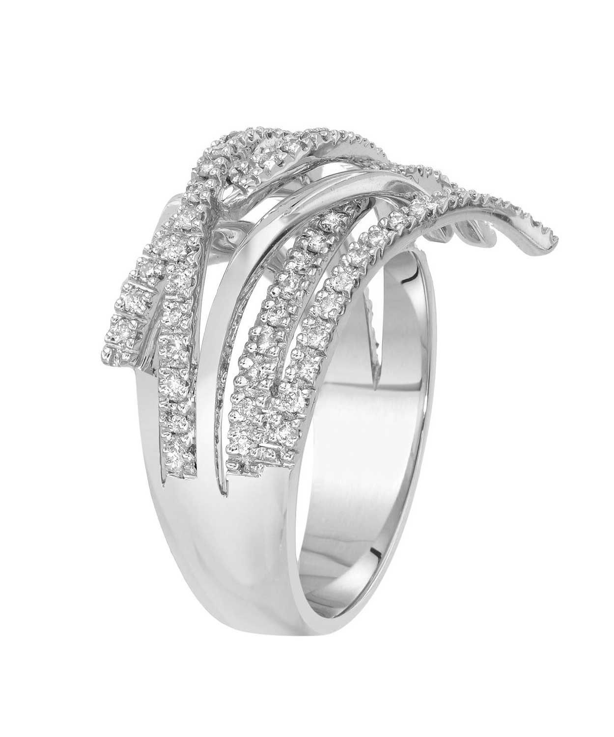 Allure Collection 0.67 ctw Diamond 14k White Gold Contemporary Ring View 2