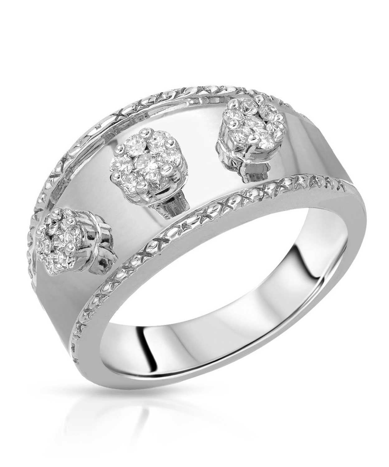 0.35 ctw Diamond 14k White Gold Elegant Right Hand Ring View 1