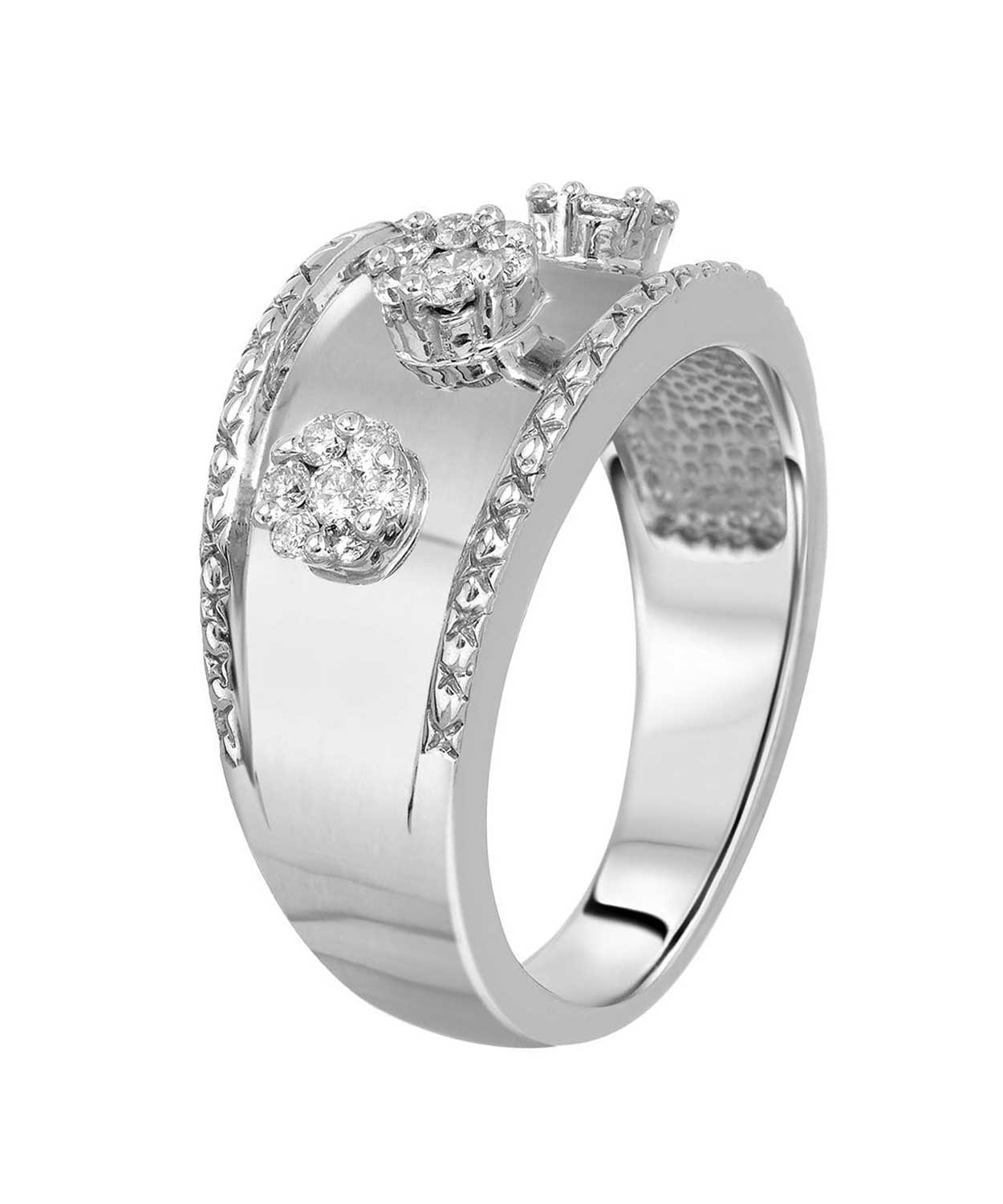 0.35 ctw Diamond 14k White Gold Elegant Right Hand Ring View 2