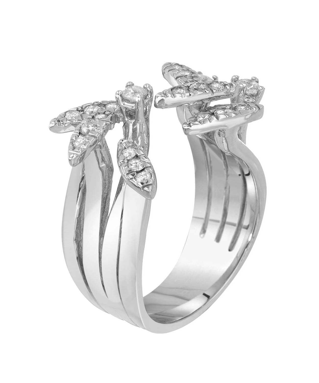 0.51 ctw Diamond 18k Gold Contemporary Right Hand Ring View 2