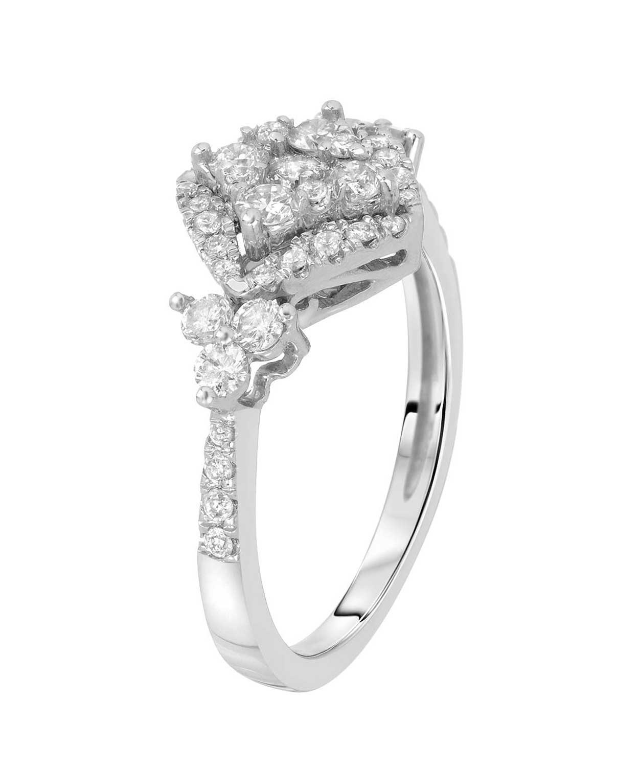 0.75 ctw Diamond 14k White Gold Contemporary Engagement Ring View 2