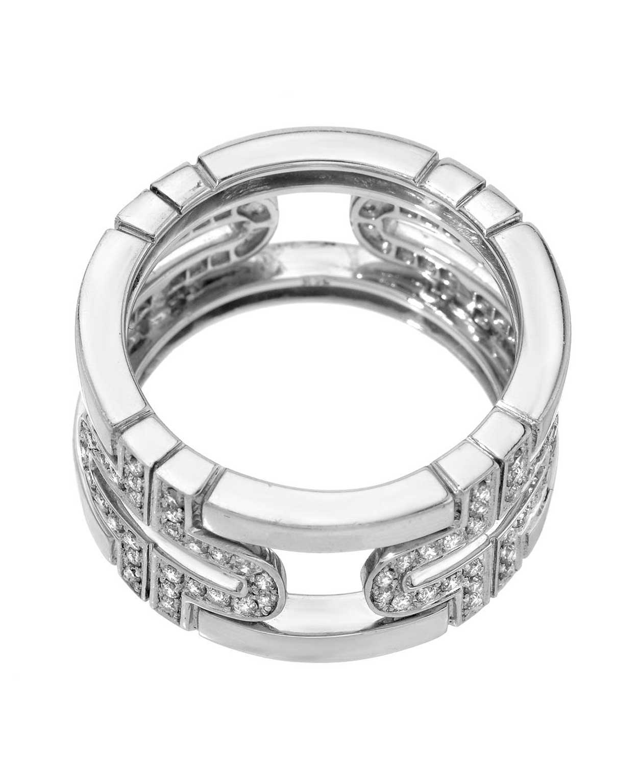 Allure Collection 0.65 ctw Diamond 14k White Gold Designer Band View 2