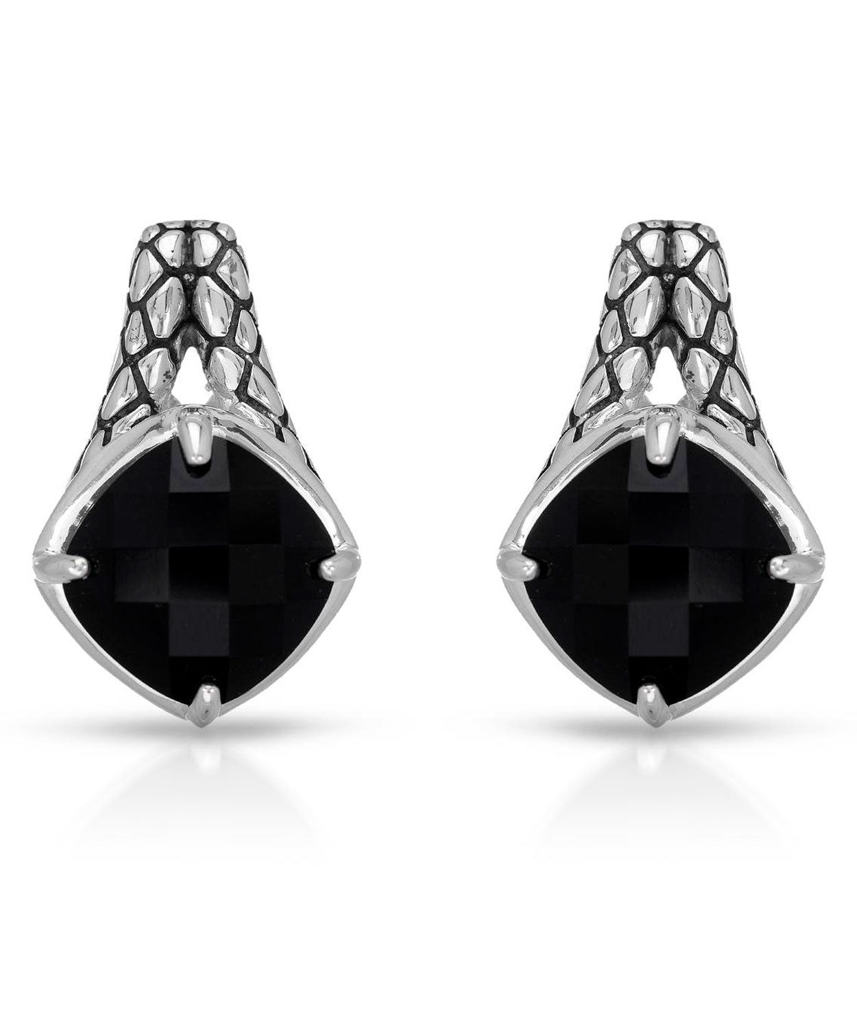 Colore by Simon Golub Natural Black Onyx Rhodium Plated 925 Sterling Silver Earrings View 1
