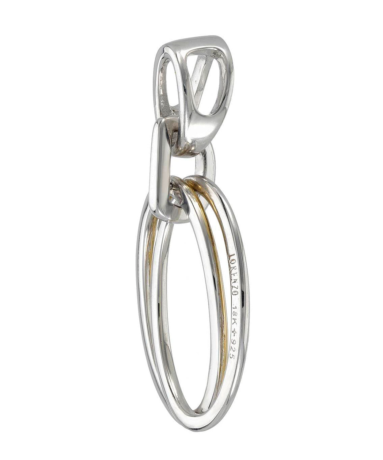 Colore by Simon Golub Rhodium Plated 925 Sterling Silver & 18k Yellow Gold Pendant (chain not included) View 2