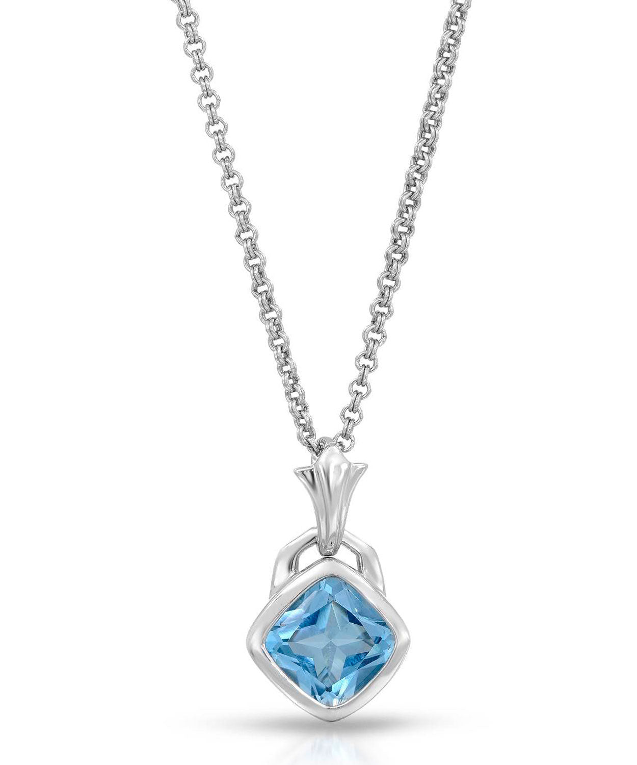 Colore by Simon Golub 3.35 ctw Natural Fine Swiss Blue Topaz 925 Sterling Silver Pendant With Chain View 1