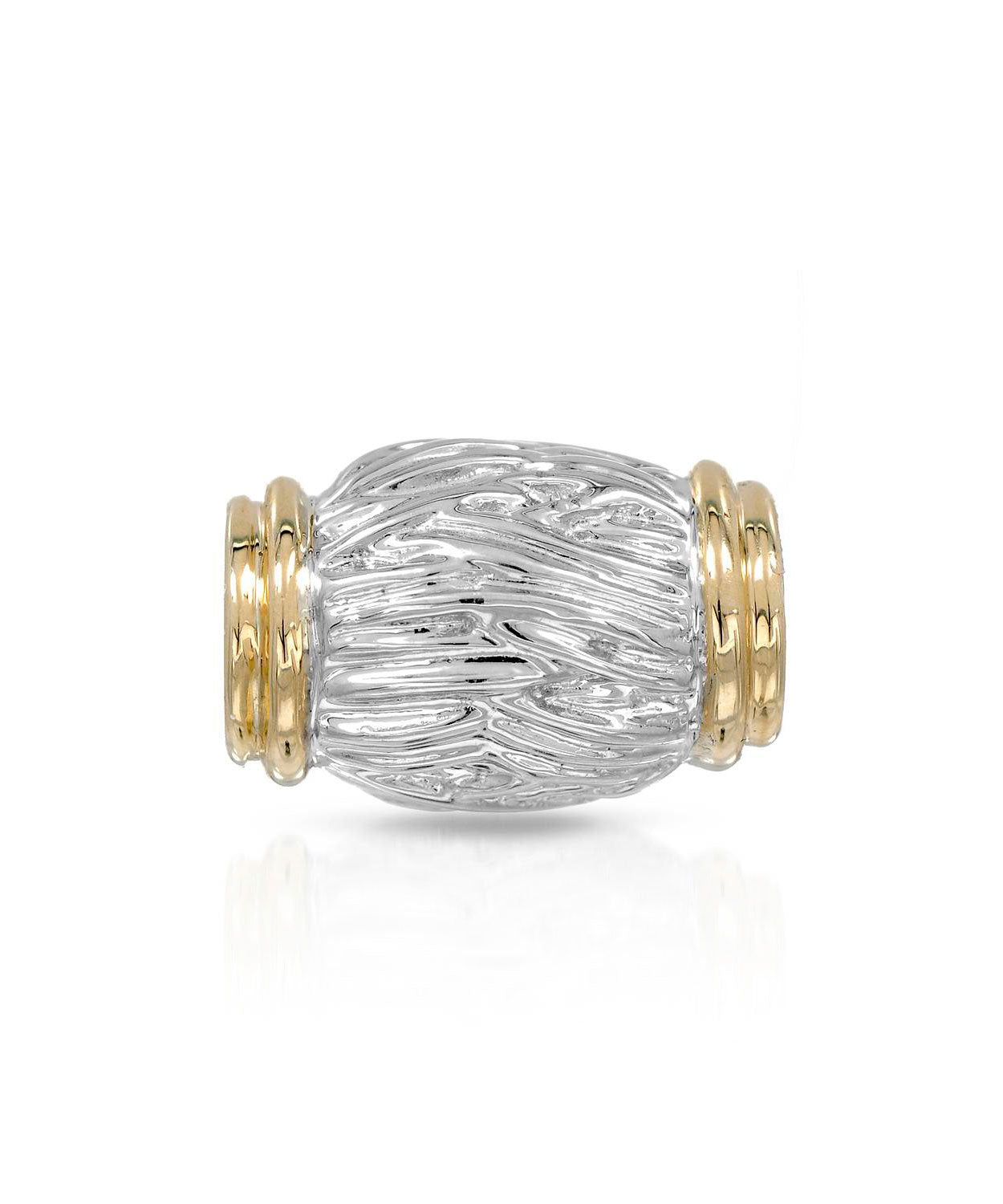 Colore by Simon Golub Rhodium Plated 925 Sterling Silver Pendant - With 18k Gold Inlay (chain not included) View 1