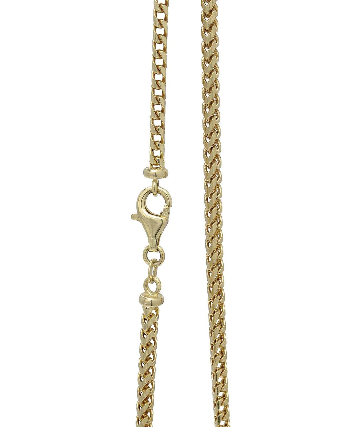 Dapper Man Collection 3.0mm 14k Solid Yellow Gold Franco Chain View 2