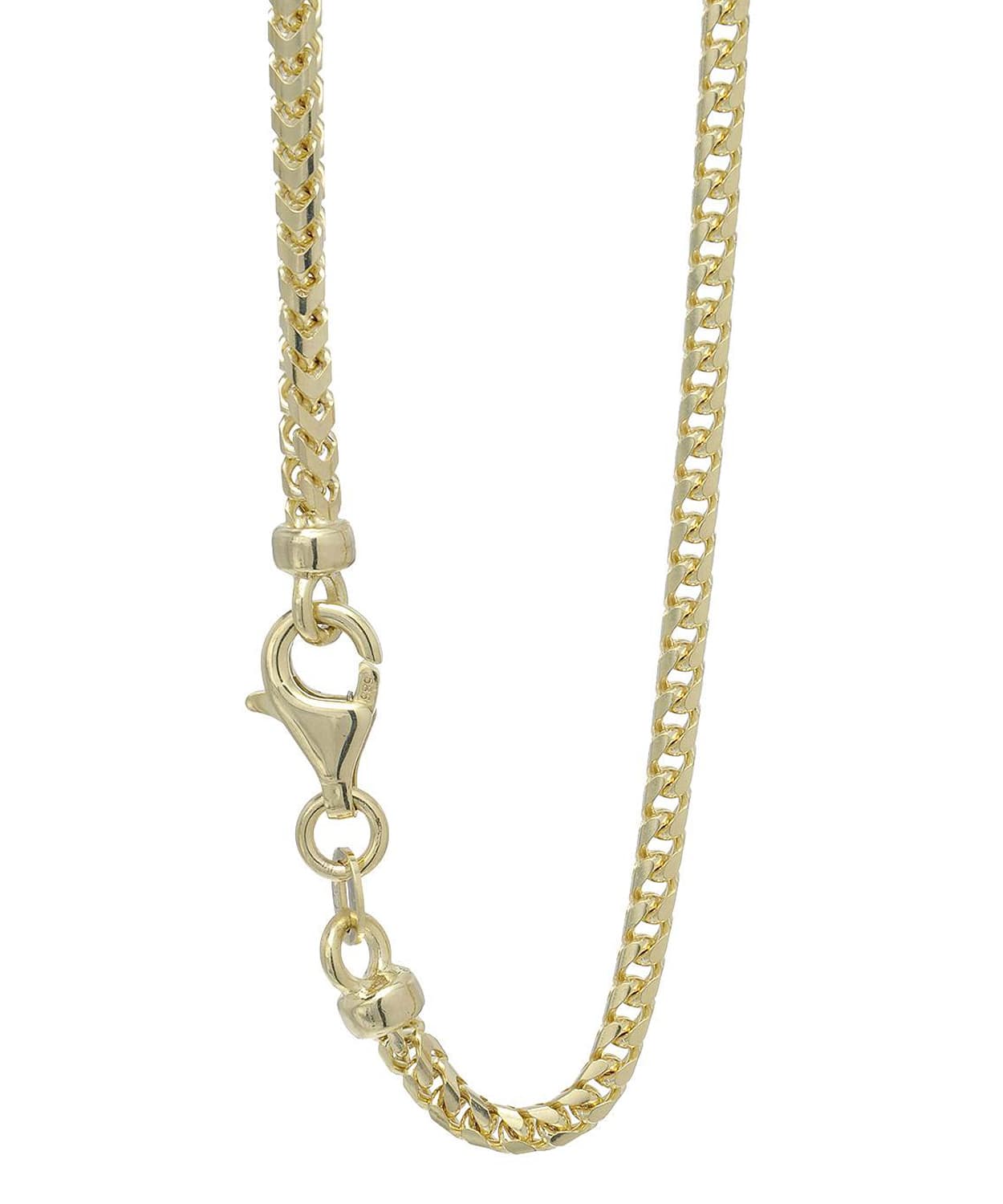 2.4mm 14k Yellow Gold Franco Chain View 2