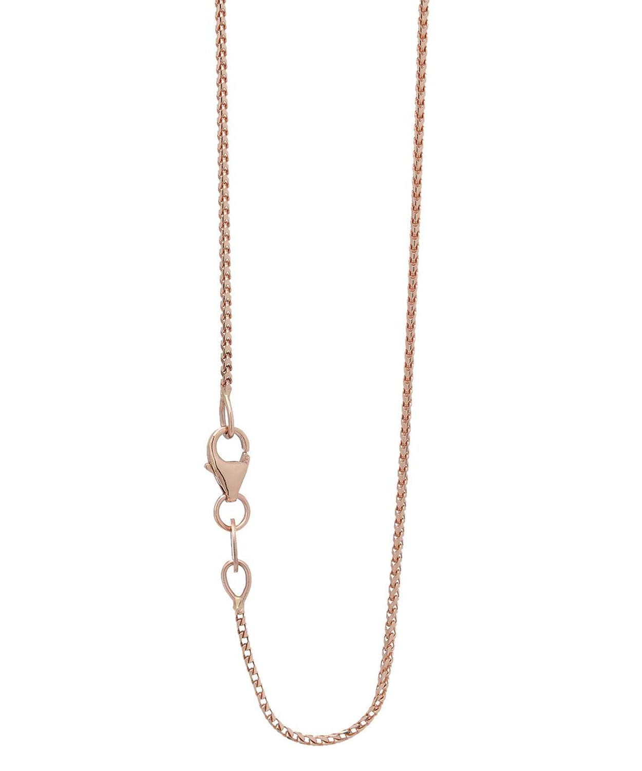 1.1mm 14k Rose Gold Dainty Franco Chain View 2