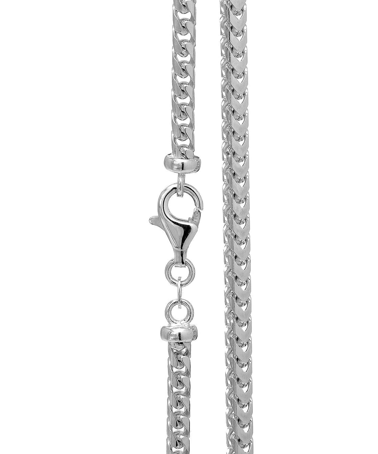 Dapper Man Collection 3.6mm 14k Solid White Gold Franco Chain View 2