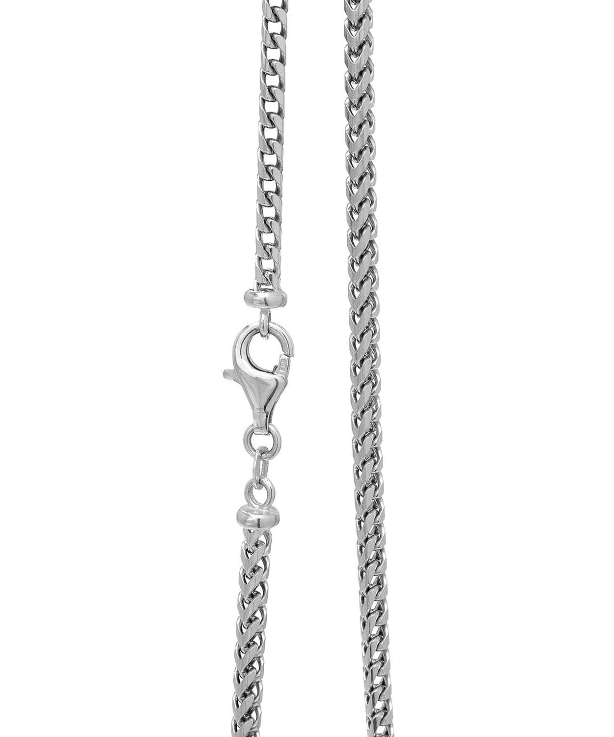 Dapper Man Collection 3.0mm 14k Solid White Gold Franco Chain View 2