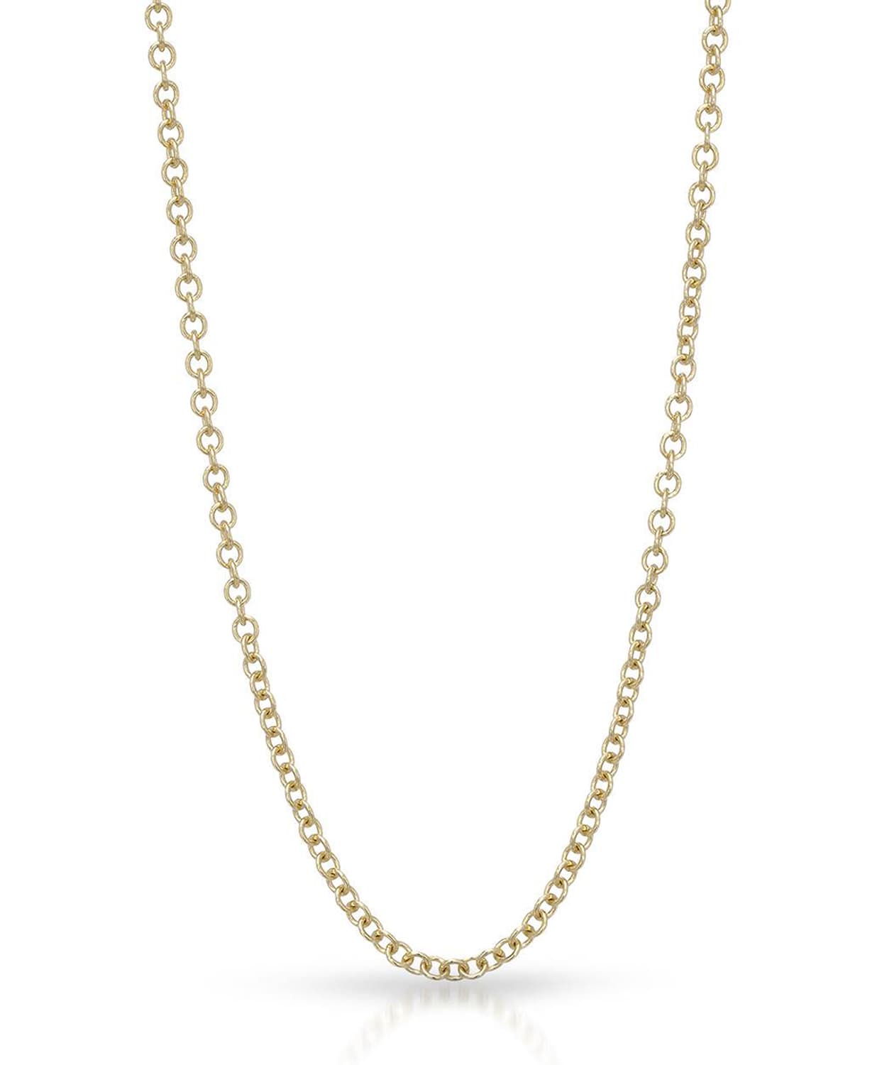 2.1mm 14k Yellow Gold Rolo Chain View 1