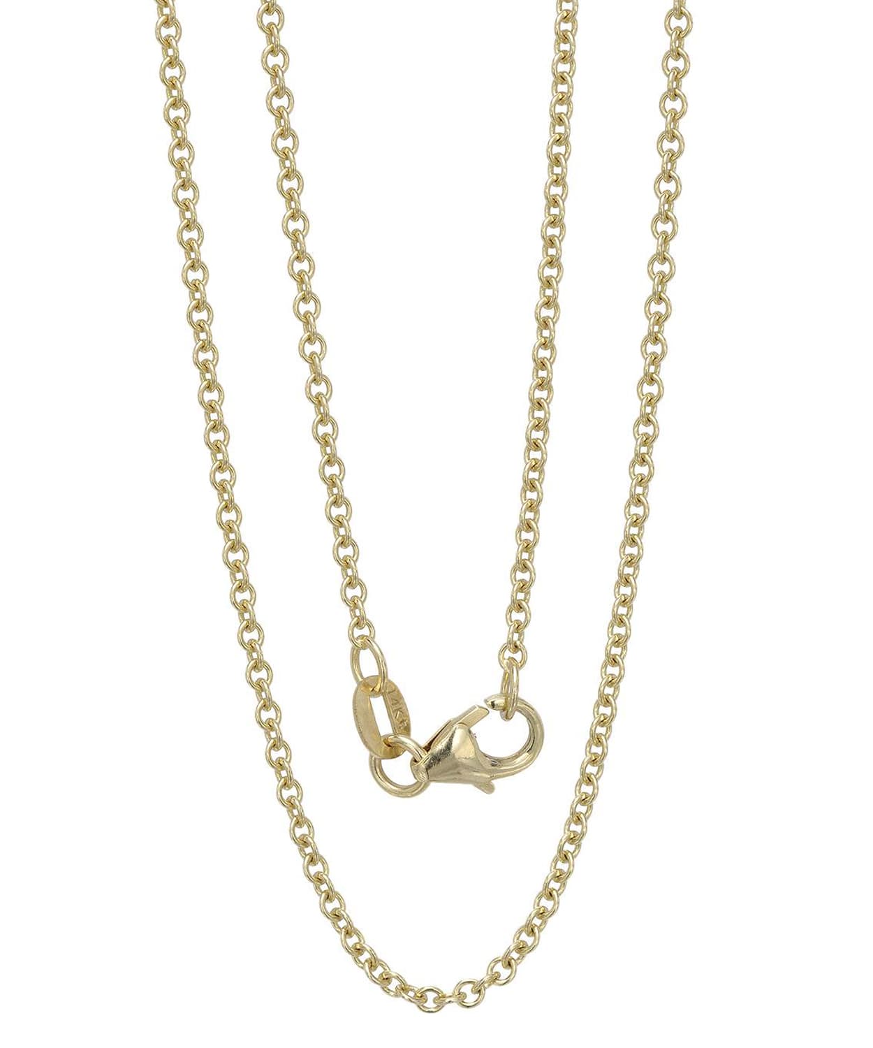 ESEMCO 1.8mm 14K Yellow Gold Rolo Chain View 2
