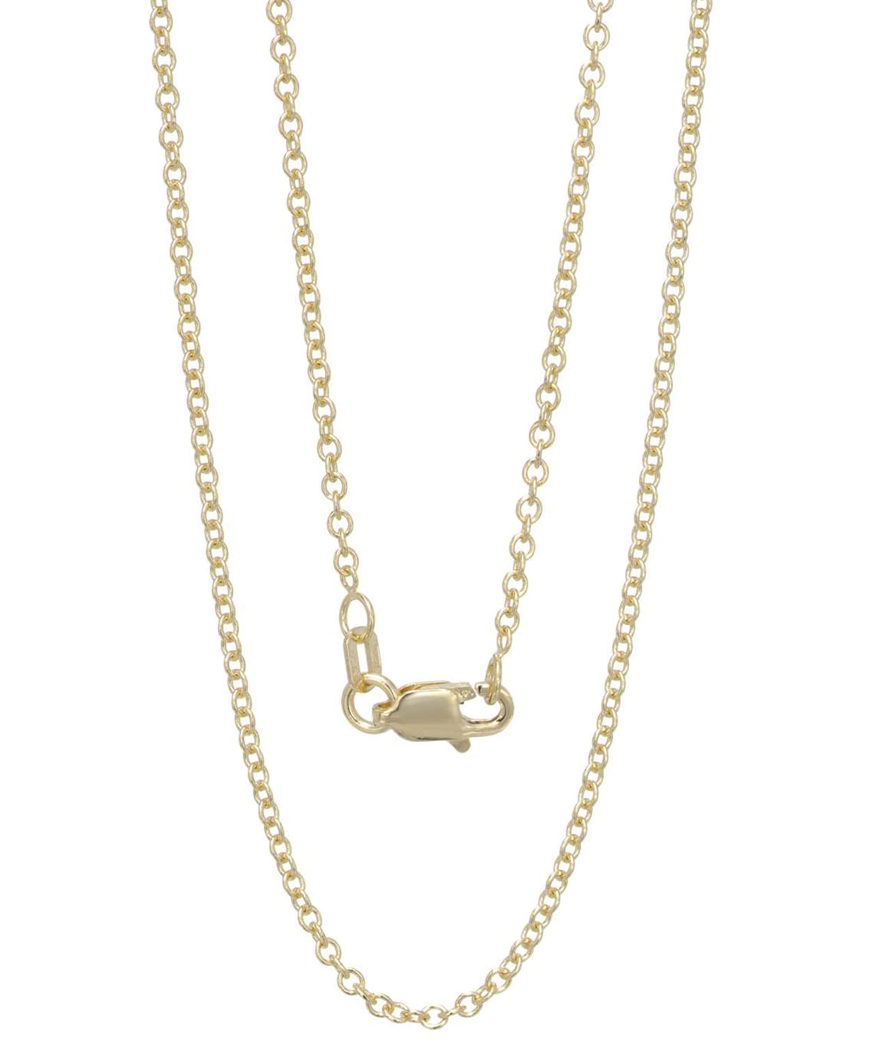 1.6mm 14k Yellow Gold Rolo Chain View 2