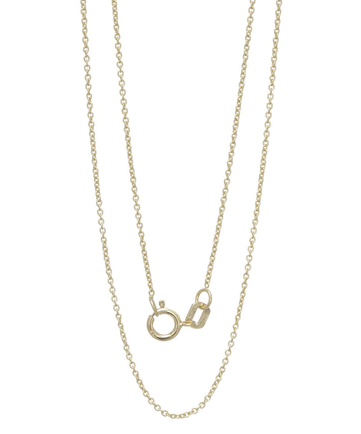 1mm 14k Yellow Gold Rolo Chain View 2