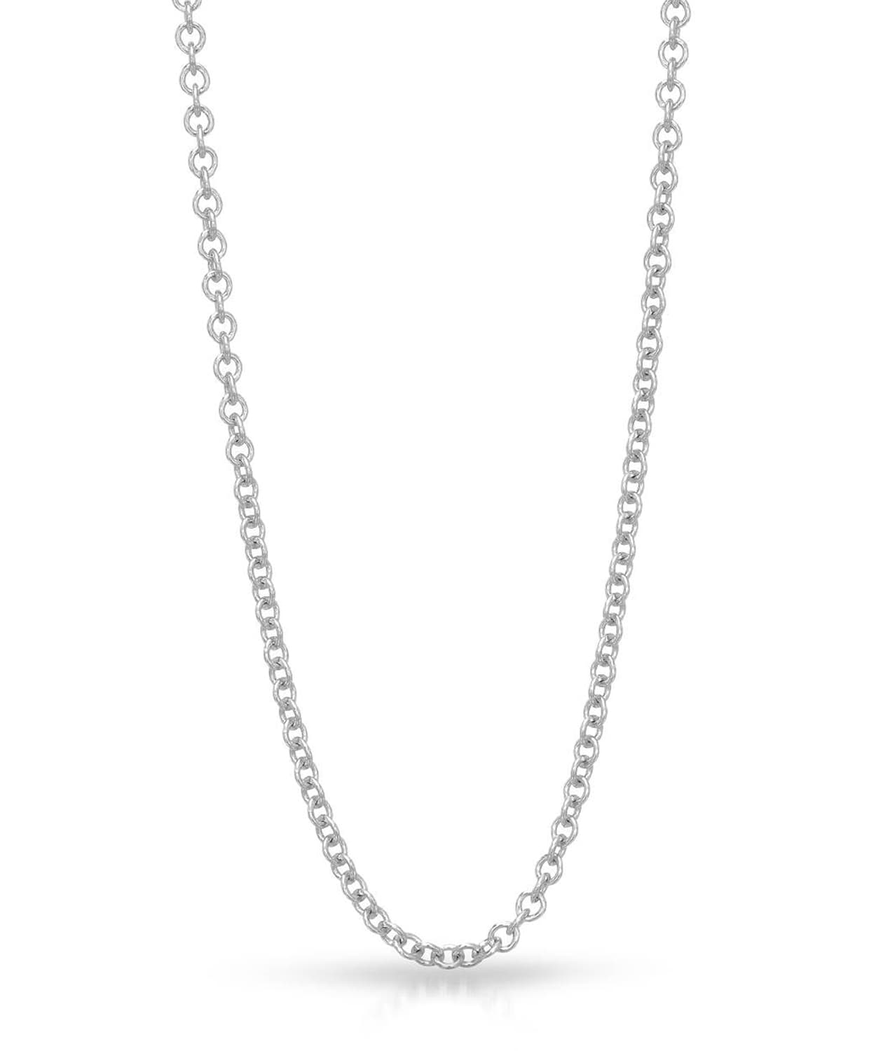1.8mm 14k White Gold Rolo Chain View 1