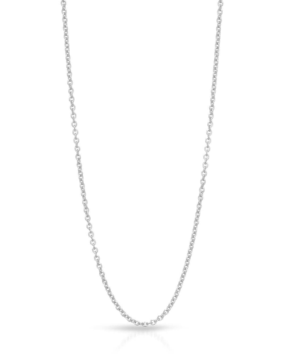 1.2mm 14k White Gold Rolo Chain View 1