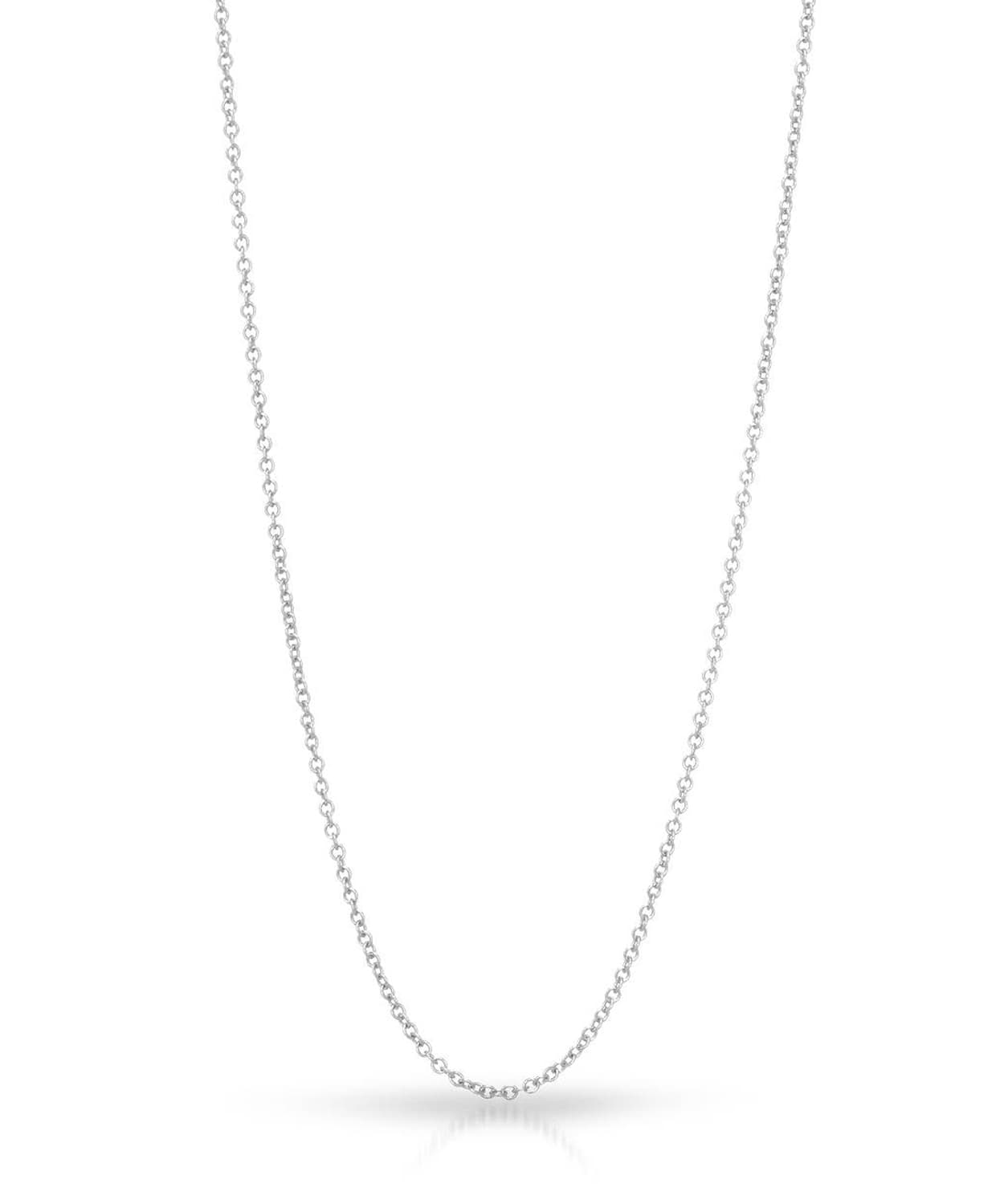 0.85mm 14k White Gold Rolo Chain View 1