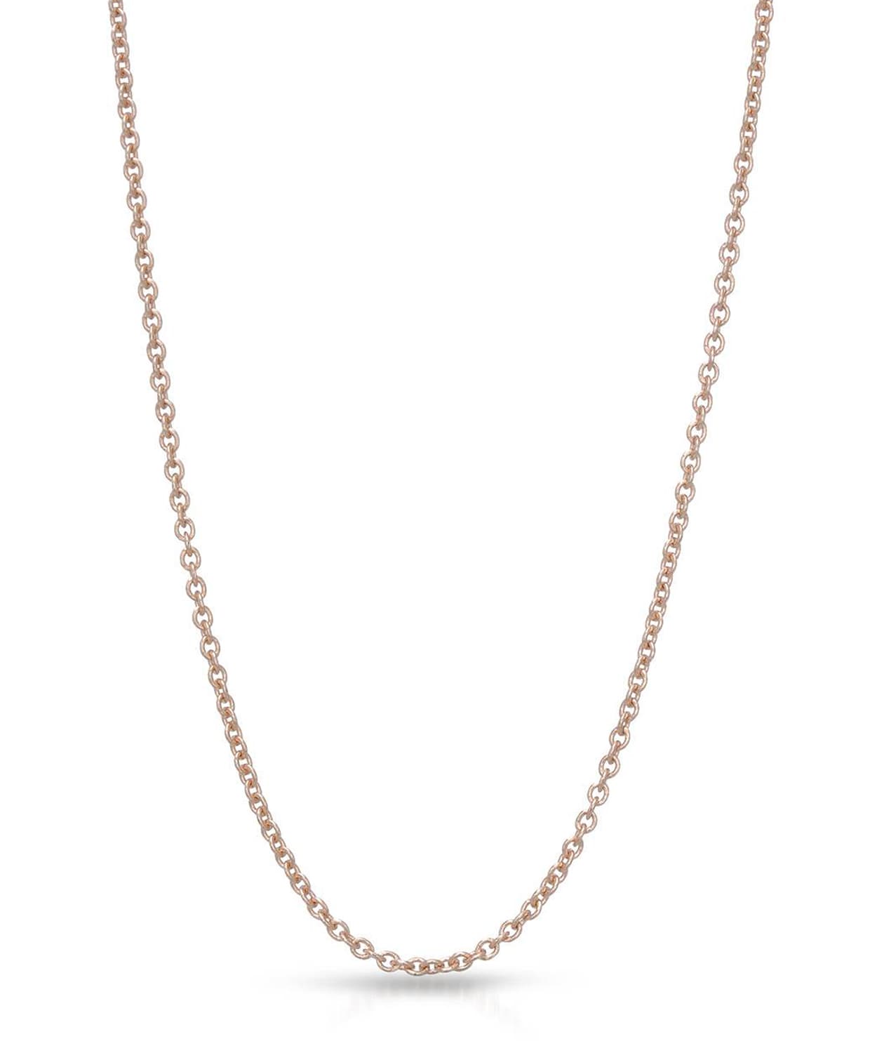 1.2mm 14k Rose Gold Rolo Chain View 1