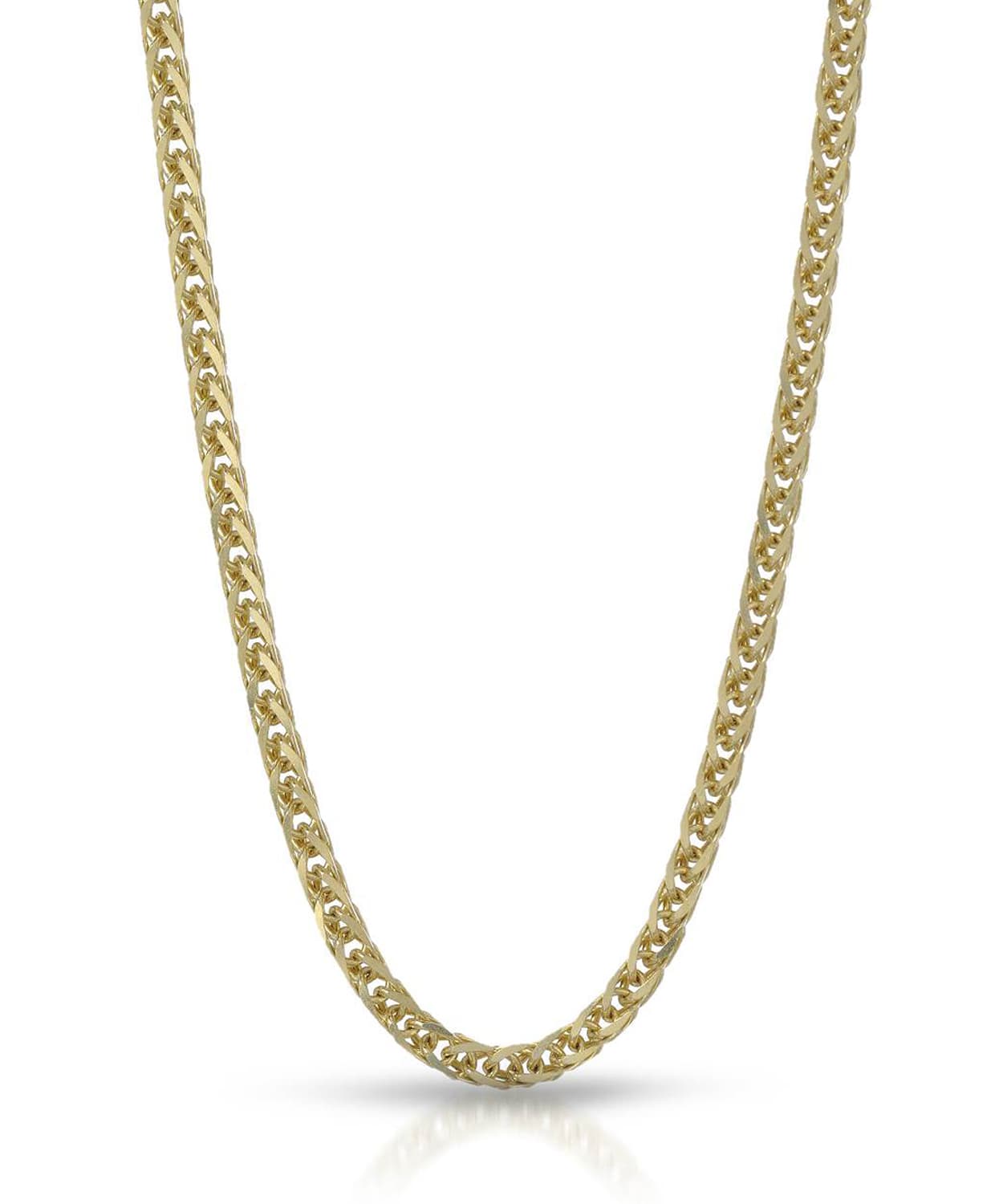1.3mm 14k Yellow Gold Square Wheat Chain View 1