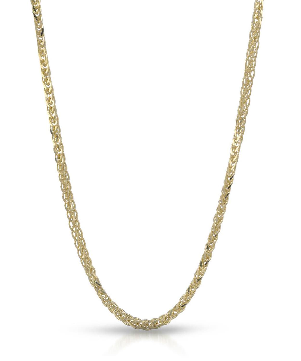 1.0mm 14k Yellow Gold Square Wheat Chain View 1