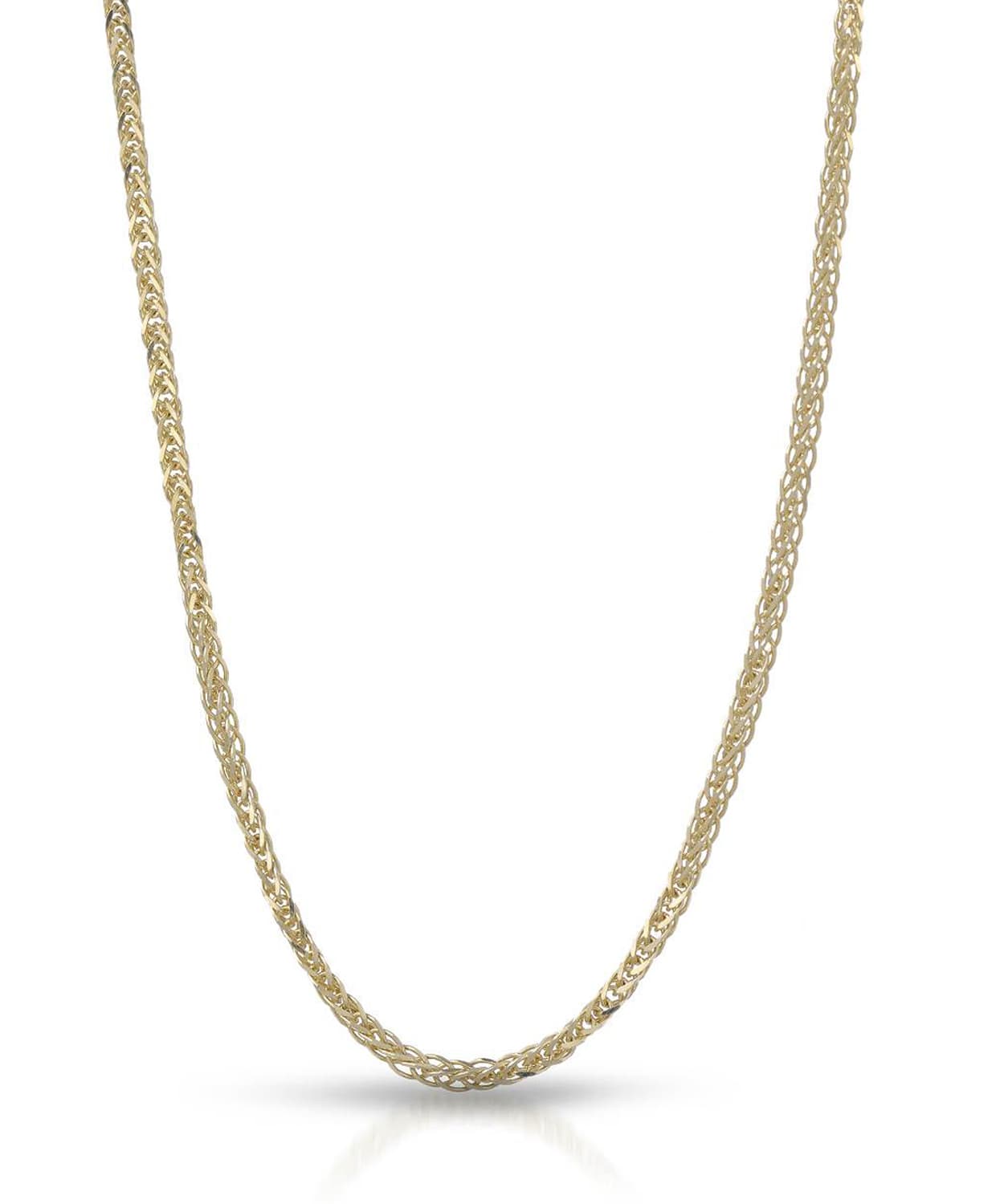0.8mm 14k Yellow Gold Dainty Square Wheat Chain View 1
