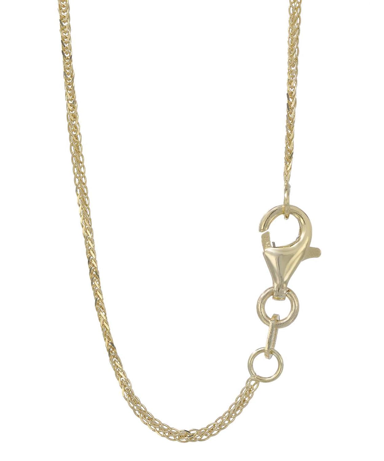 0.8mm 14k Yellow Gold Dainty Square Wheat Chain View 2