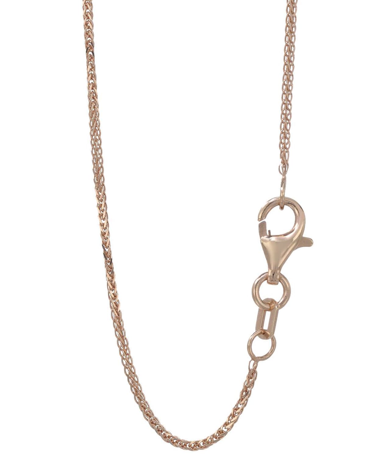 0.8mm 14k Rose Gold Dainty Square Wheat Chain View 2